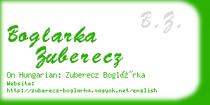 boglarka zuberecz business card